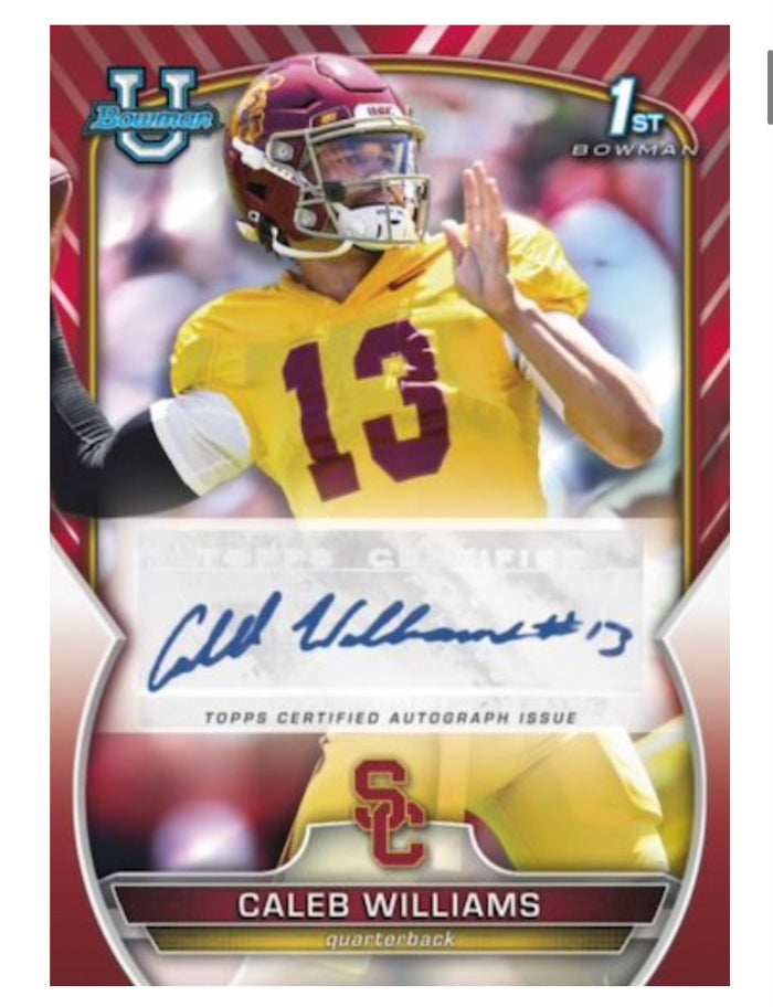 2022 Bowman Chrome University Football Factory Sealed 24 Pack Hobby Box