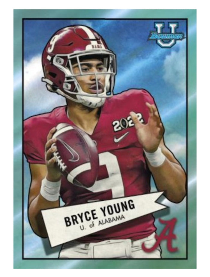 2022 Bowman Chrome University Football Factory Sealed 24 Pack Hobby Box