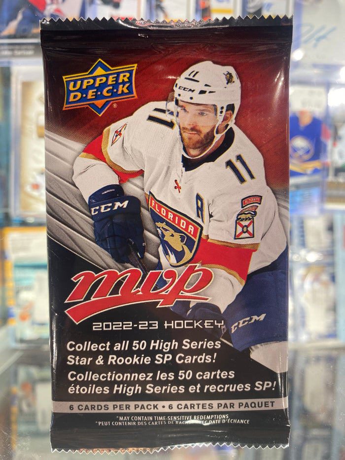 2022/23 Upper Deck MVP Gravity Hockey Retail Pack - 8 Cards