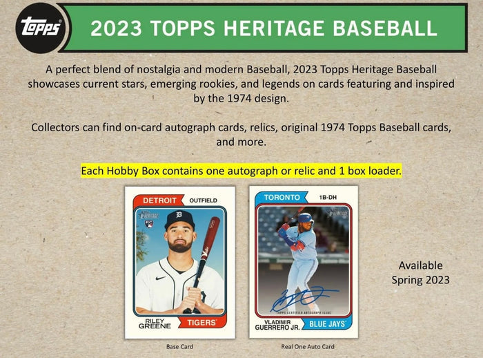 2023 Topps Heritage - Hobby Box