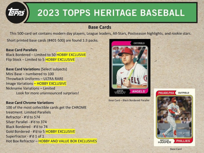 2023 Topps Heritage - Hobby Box