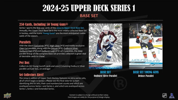 2024-25 Upper Deck Cards Series One Hobby Box