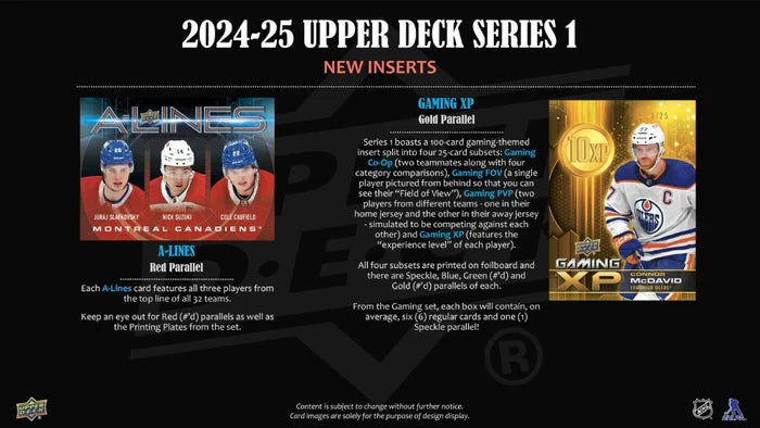 2024-25 Upper Deck Cards Series One Hobby Box