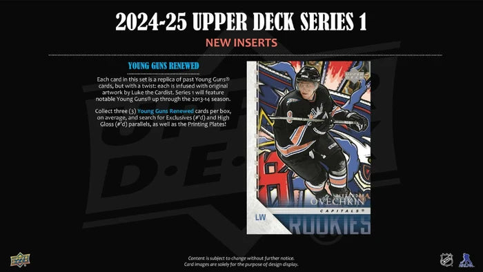 2024-25 Upper Deck Cards Series One Hobby Box