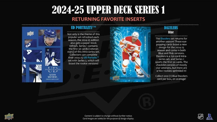 2024-25 Upper Deck Cards Series One Hobby Box