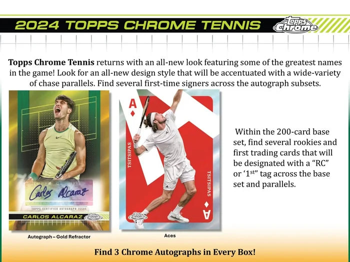 2024 Topps Chrome Collection Tennis Hobby Box