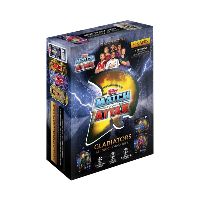 25/26 TOPPS Match Attax Trading Card Game Mega Tin # 1,2,3,4