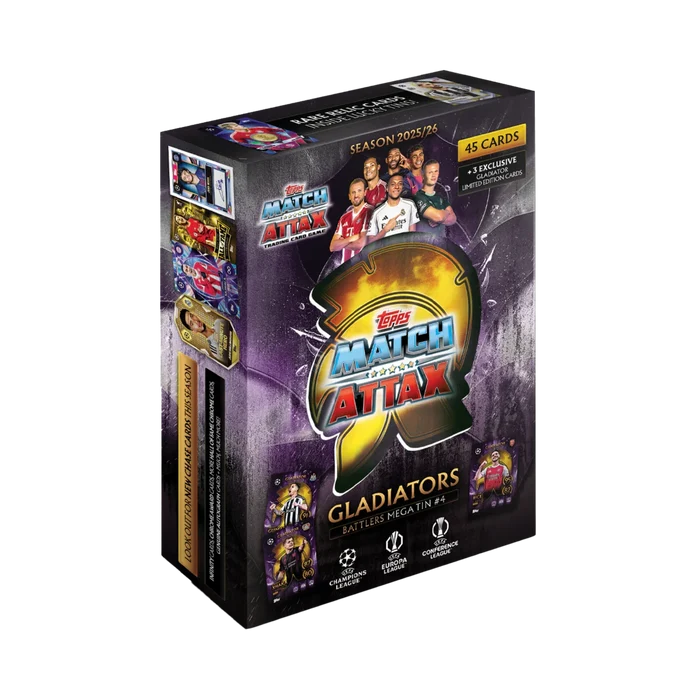 25/26 TOPPS Match Attax Trading Card Game Mega Tin # 1,2,3,4