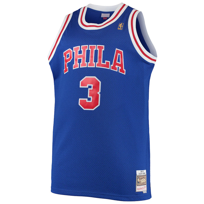 Allen Iverson #3 Philadelphia 76ers Mitchell & Ness 1996-97 Hardwood Classic Swingman Jersey - Blue