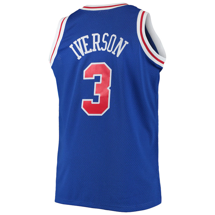 Allen Iverson #3 Philadelphia 76ers Mitchell & Ness 1996-97 Hardwood Classic Swingman Jersey - Blue
