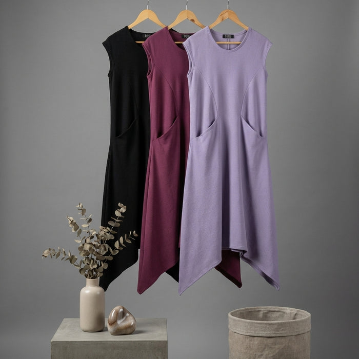 Asymmetrical Dress-Black