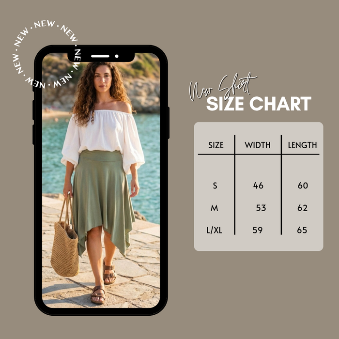 Asymmetrical Skirt-Pistachio Green