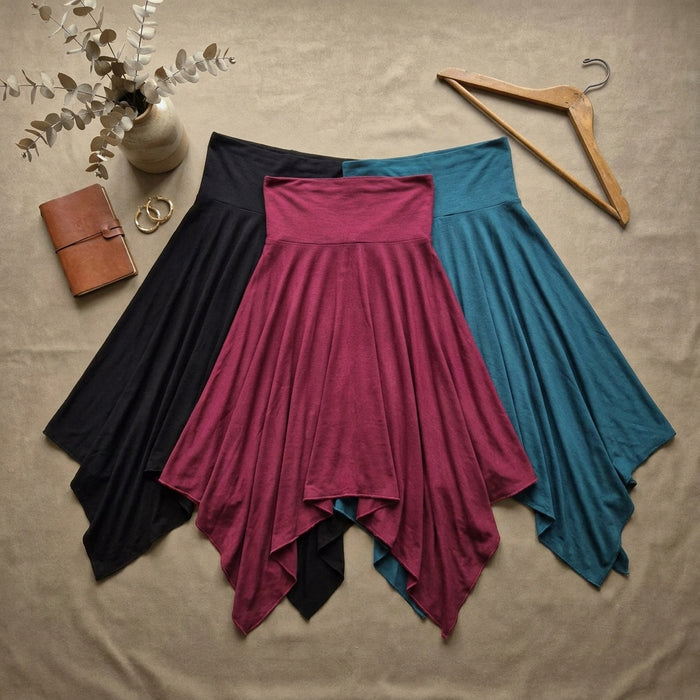 Asymmetrical Skirt-Teel