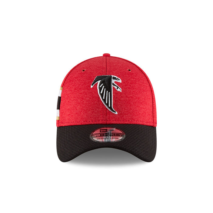 Atlanta Falcons New Era 2018 Historic Logo On Field Sideline Home 39Thirty Flex Fit Hat