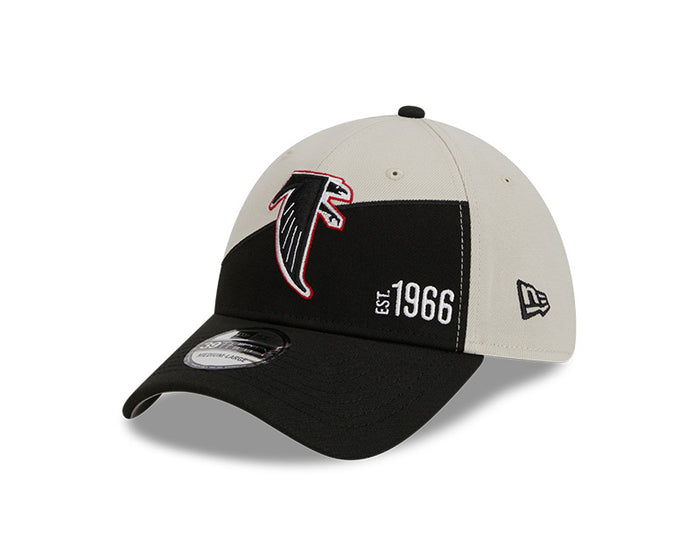 Atlanta Falcons New Era 2023 Historic Sideline 39THIRTY Flex Hat - Cream/Black