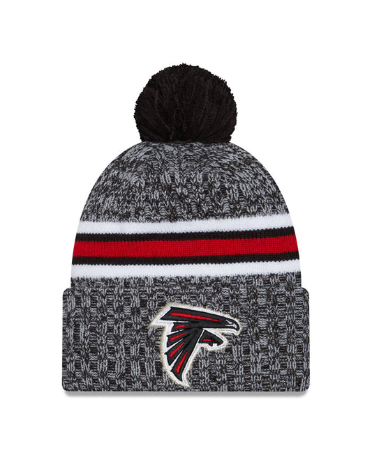 Atlanta Falcons New Era 2023 Sideline - Sport Cuffed Pom Knit Hat - Black