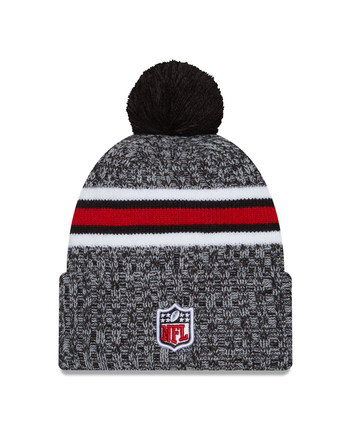 Atlanta Falcons New Era 2023 Sideline - Sport Cuffed Pom Knit Hat - Black