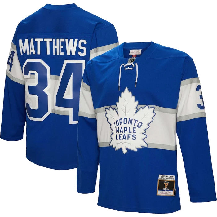 Auston Matthews #34 Toronto Maple Leafs Mitchell & Ness 2017 Blue Line Player Jersey - Blue