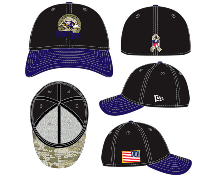 Baltimore Ravens New Era 2022 Salute To Service - 39THIRTY Flex Hat