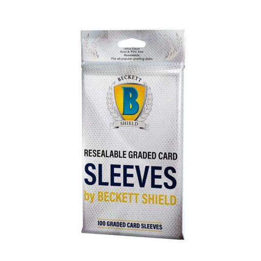 BECKETT SHIELD: RESEALABLE GRADED CARD SOFT SLEEVES (100ct)