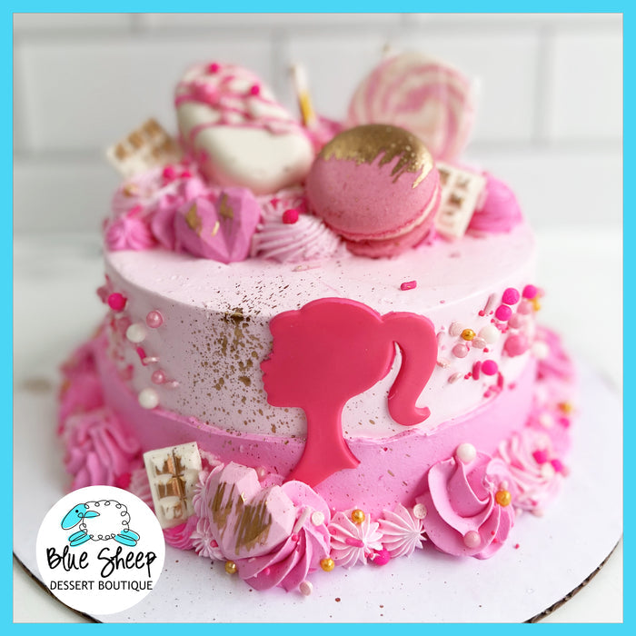 bedazzling barbie ice cream cake