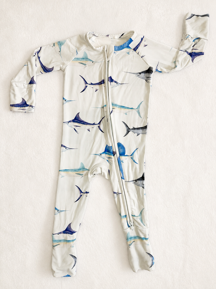 Billfish Blitz - Bamboo Zippy Sleeper Pajamas - Ready to Ship