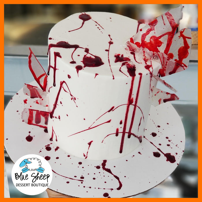 bloody glass halloween to go cake