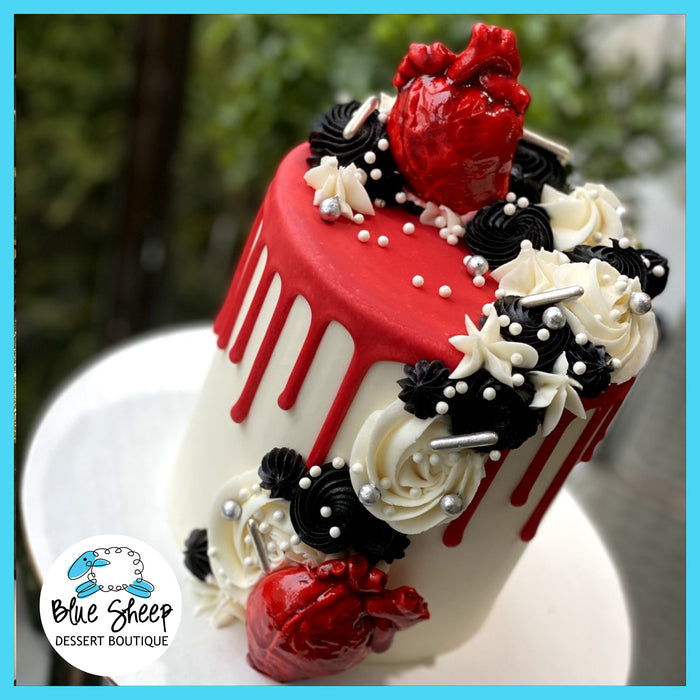 bloody heart signature cake