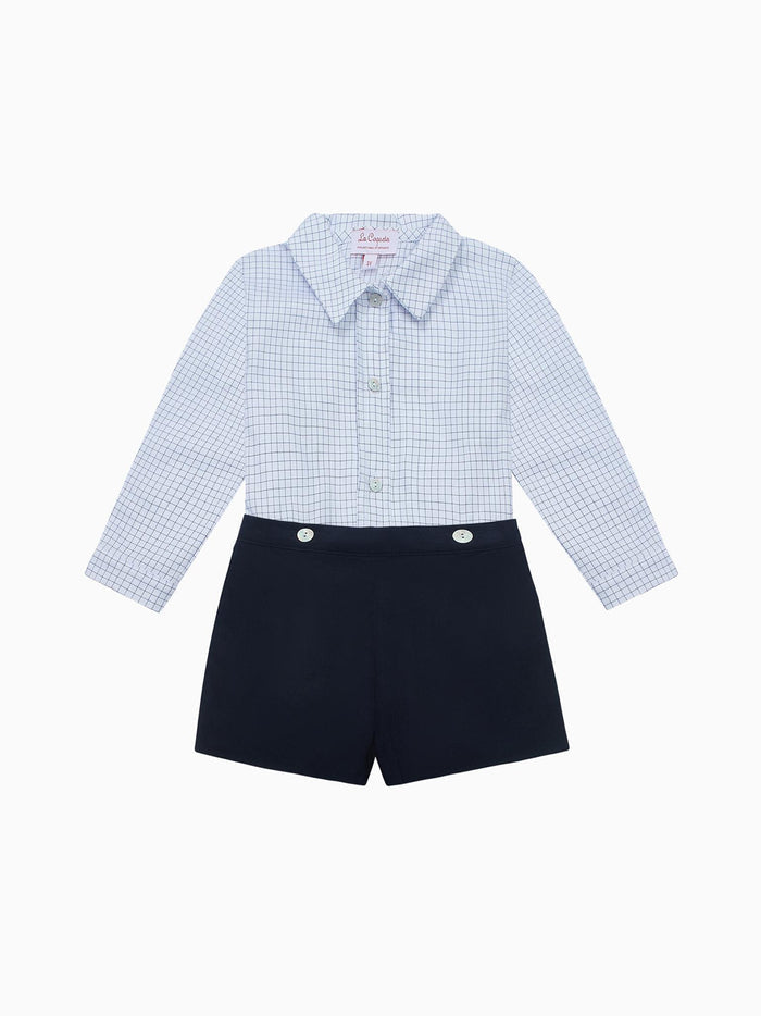 Blue Check Arlo Baby Boy Set