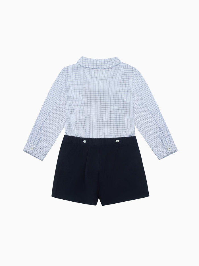 Blue Check Arlo Baby Boy Set