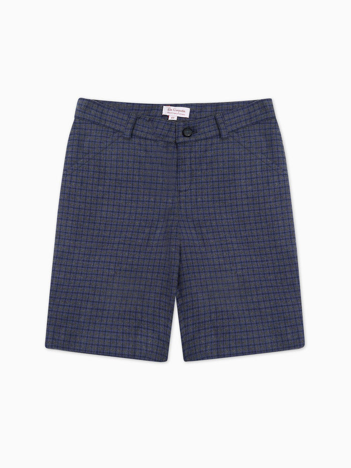 Blue Check Lucas Boy Shorts