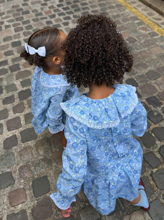 Blue Floral Maribel Baby Girl Set