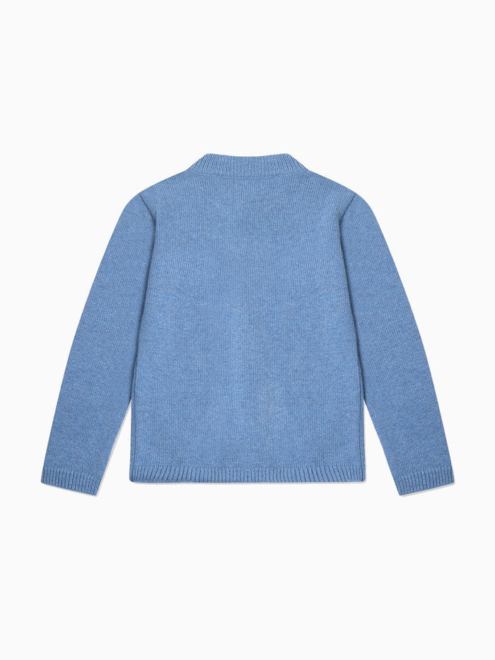 Blue Leanor Merino Girl Cardigan