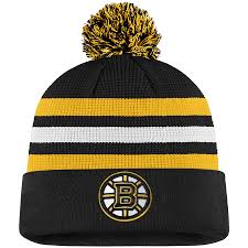 Boston Bruins Fanatics Branded 2020 NHL Draft Authentic Pro Cuffed Pom Knit Hat