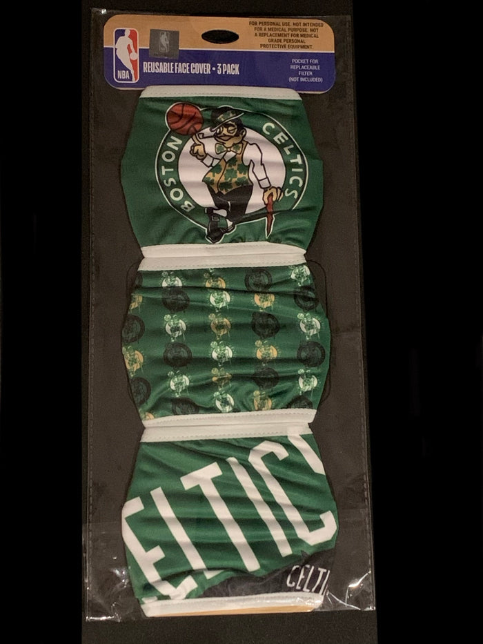 Boston Celtics Game Time FOCO NBA Face Mask Covers Adult 3 Pack