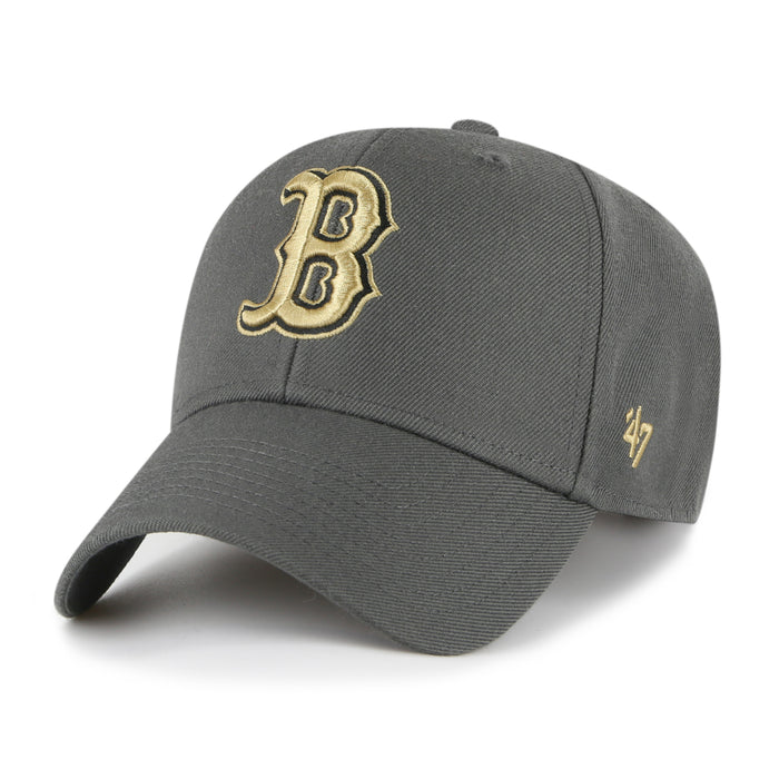 Boston Red Sox MLB 47 Brand Smoke Show MVP Snapback Hat - Charcoal