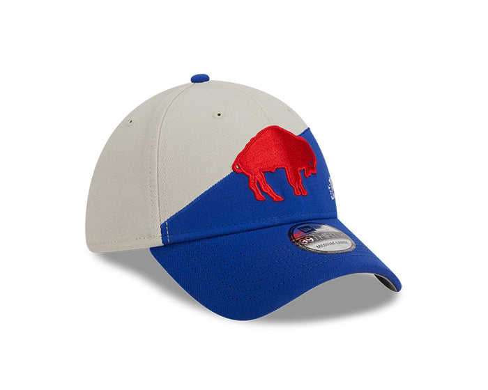 Buffalo Bills New Era 2023 Historic Sideline 39THIRTY Flex Hat - Cream/Royal