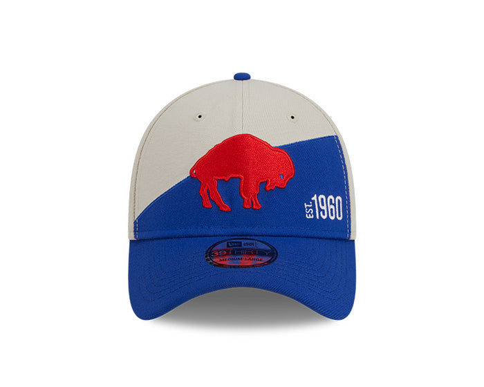 Buffalo Bills New Era 2023 Historic Sideline 39THIRTY Flex Hat - Cream/Royal