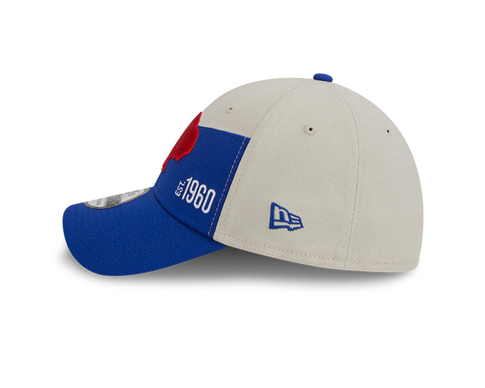 Buffalo Bills New Era 2023 Historic Sideline 39THIRTY Flex Hat - Cream/Royal