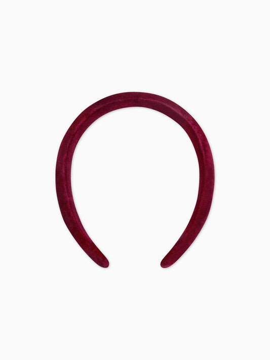 Burgundy Girl Velvet Wide Headband