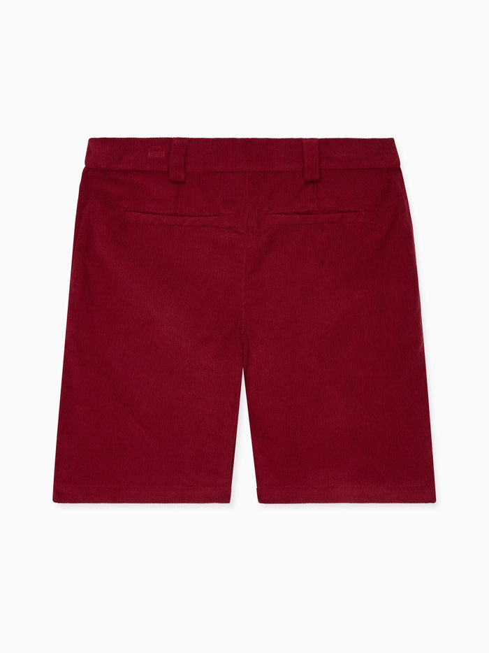 Burgundy Lucas Corduroy Boy Shorts