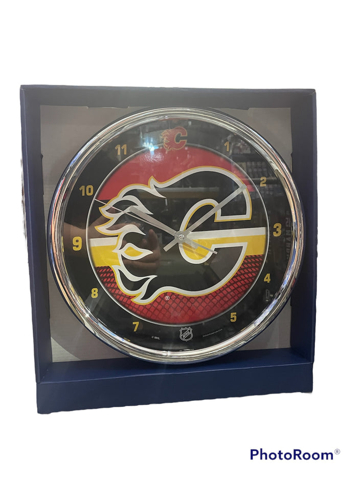 Calgary Flames WinCraft NHL Chrome Clock