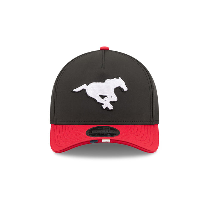 Calgary Stampeders CFL 2026 New Era On-Field Side Line 9FORTY M-Crown A- Frame Adjustable Hat - 2 Tone Black/Red