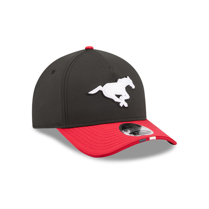 Calgary Stampeders CFL 2026 New Era On-Field Side Line 9FORTY M-Crown A- Frame Adjustable Hat - 2 Tone Black/Red