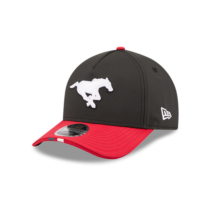 Calgary Stampeders CFL 2026 New Era On-Field Side Line 9FORTY M-Crown A- Frame Adjustable Hat - 2 Tone Black/Red