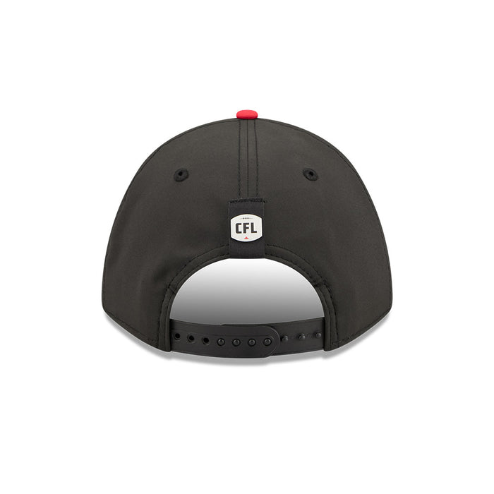 Calgary Stampeders CFL 2026 New Era On-Field Side Line 9FORTY M-Crown A- Frame Adjustable Hat - 2 Tone Black/Red