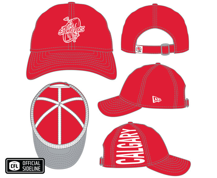 Calgary Stampeders CFL New Era 2026 Retro Turf Traditions 9Twenty Adjustable Hat - Red