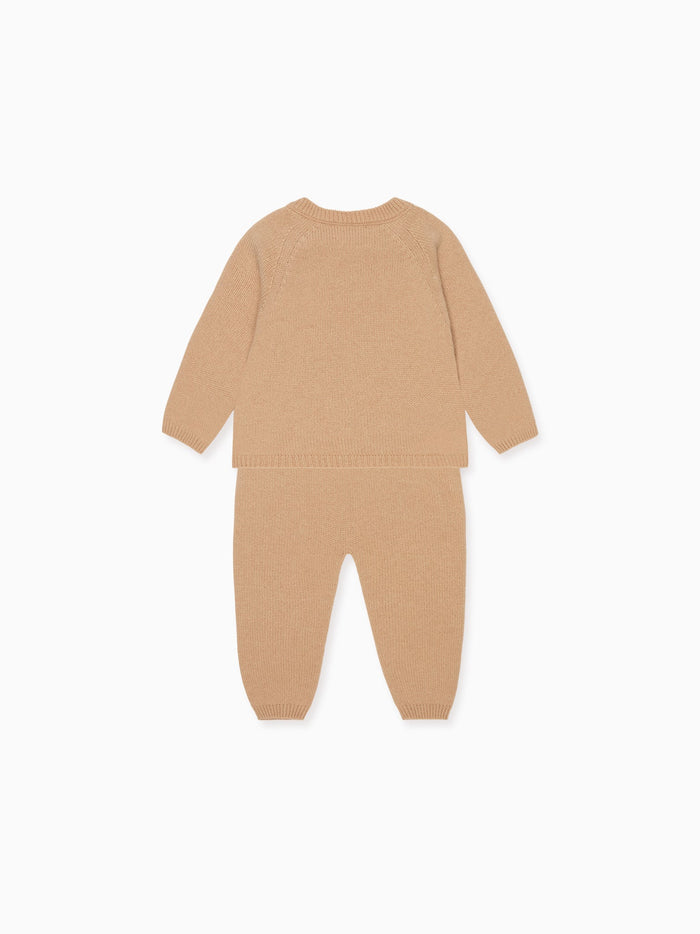 Camel Melange Juan Cashmere Baby Set