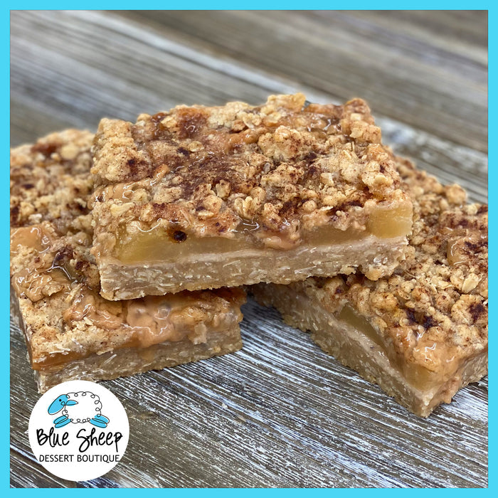 caramel apple crumb bar