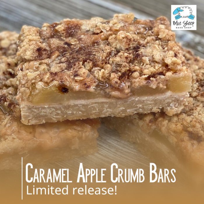 caramel apple crumb bars